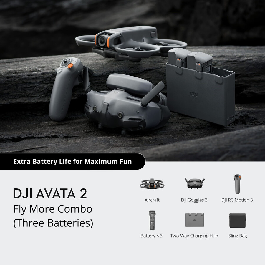 fly more dji avata 2 bundle tre batterie