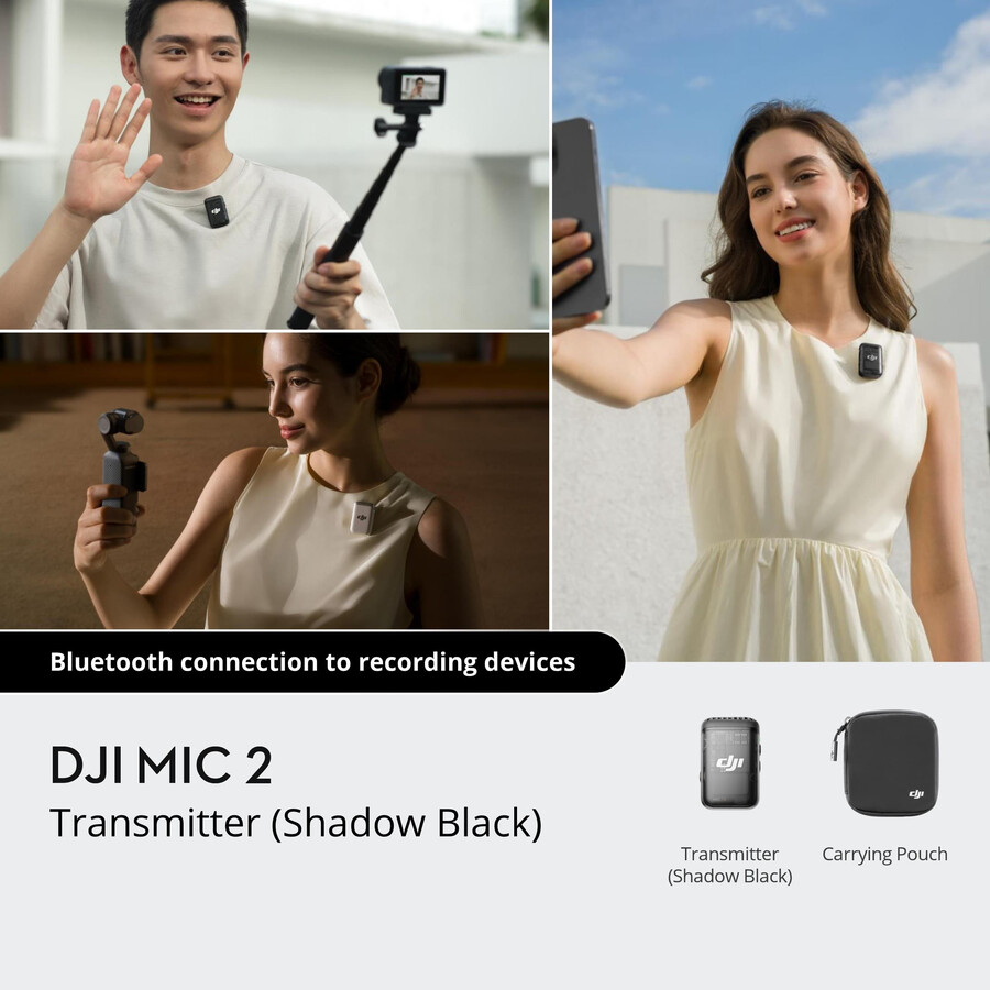 trasmettitore dji mic 2 shadow black